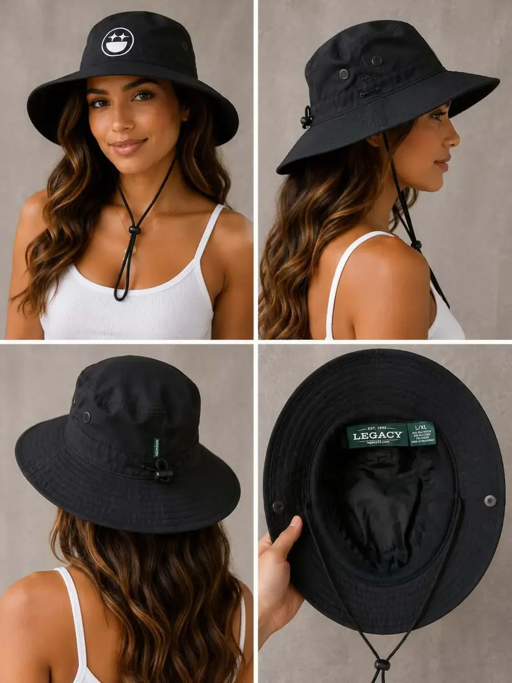 Legacy Smiley Face Logo Performance Boonie Bucket Hat